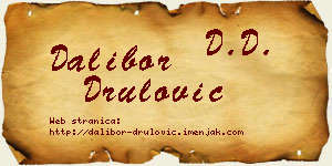 Dalibor Drulović vizit kartica